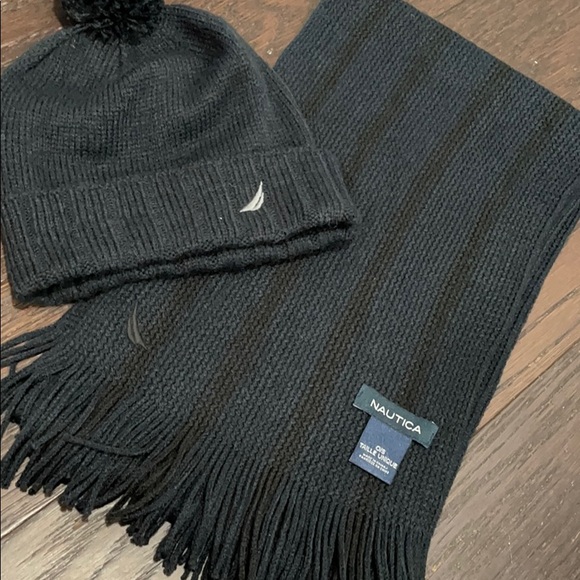 Nautical Men Hat and Scarf Set - Picture 2 of 2